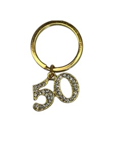 10 Portachiavi numero 50 oro
