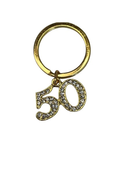 10 Portachiavi numero 50 oro