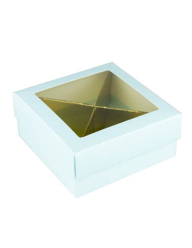 10 Scatole celeste con divisorio 10x10x4
